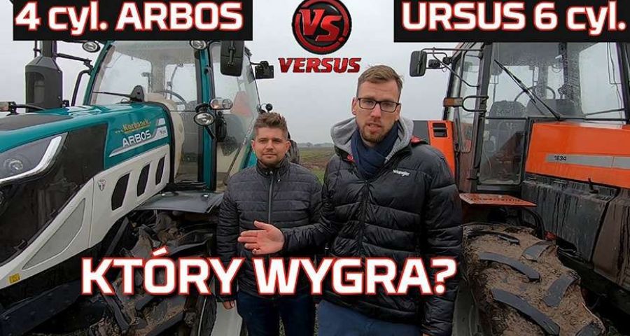 Tapeta Traktor Ursus 1634 vs ciągnik Arbos Który wygra 6 cylindrów czy 4 cylindry Test na polu w orce 2019 www.korbanek.pl