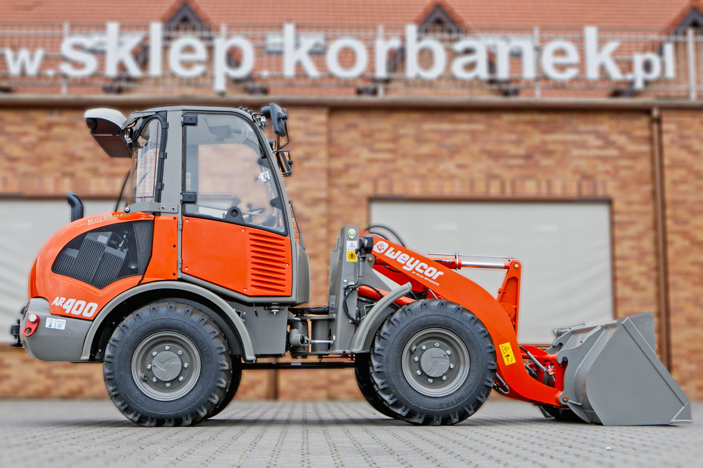 Ładowarka przegubowa Atlas Weycor AR400 Yanmar tyl łyżka kabina szybkozłącze silnik przeciwwaga przegub