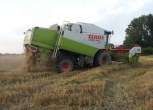 Używany Kombajn Claas Lexion 430 rok produkcji 2003 podczas koszenia 