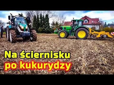 Embedded thumbnail for To się dzieje na polu po kukurydzy Ciągnik John Deere, Arbos i talerzówka