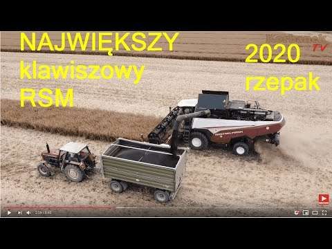 Embedded thumbnail for Jak sypie rzepak 2020 NAJWIĘKSZY kombajn klawiszowy Rostselmash RSM 161 Rozładunek w biegu
