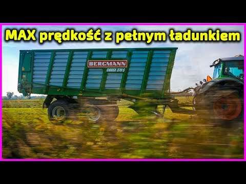 Embedded thumbnail for Duża prędkość jazdy z pełnym załadunkiem trawy przyczepa samozbierająca BERGMANN