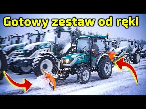 Embedded thumbnail for Tani ciągnik rolniczy do odśnieżania 3 warianty: 25; 35; 50 KM z pługiem i posypywarką