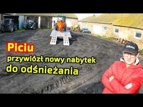 Embedded thumbnail for Piciu pędzi by dowieźć ciągnik z pługiem do odśnieżania i posypywarką