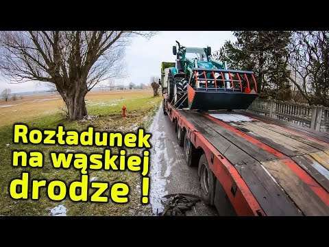 Embedded thumbnail for Rozładunek ciężarówki na wąskiej, śliskiej drodze Artur zablokował ruch Musi uważać na Oblodzenia