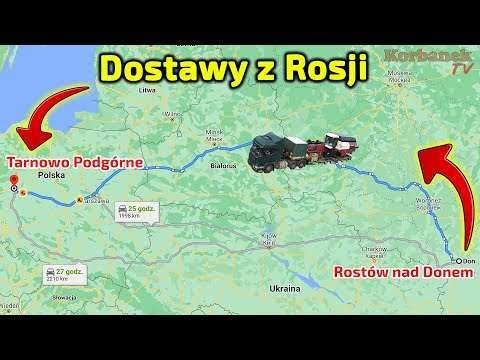 Embedded thumbnail for Kombajny z Rosji jadą drogą gruntową, czy autostradą? Ile km ma cała trasa?