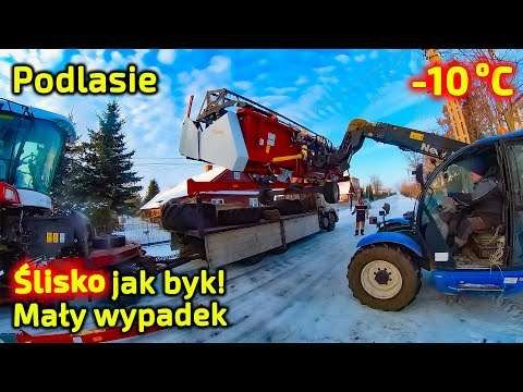 Embedded thumbnail for Podlasie -10°C Supełek poślizgnął się, upadł pod kombajn Rostselmash Vector 425 [Korbanek]