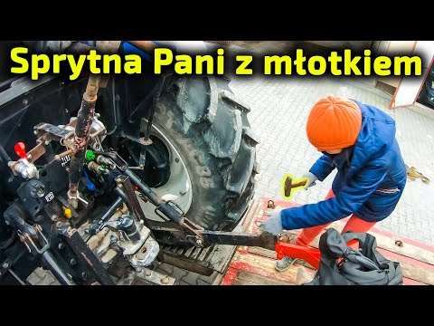 Embedded thumbnail for Sprytna Pani z młotkiem przy rozładunku maszyn z tira Kupiła opryskiwacz Krukowiak i agregat Mandam