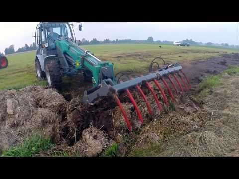 Embedded thumbnail for Ładowarka kołowa Kramer KL 27 t z krokodylem i obornik na polu
