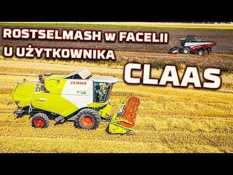 Embedded thumbnail for Rosyjski GIGANT ŻNIWUJE u użytkownika CLAAS-a w facelii Wysiadł z Tucano wsiadł do Rostselmash-a