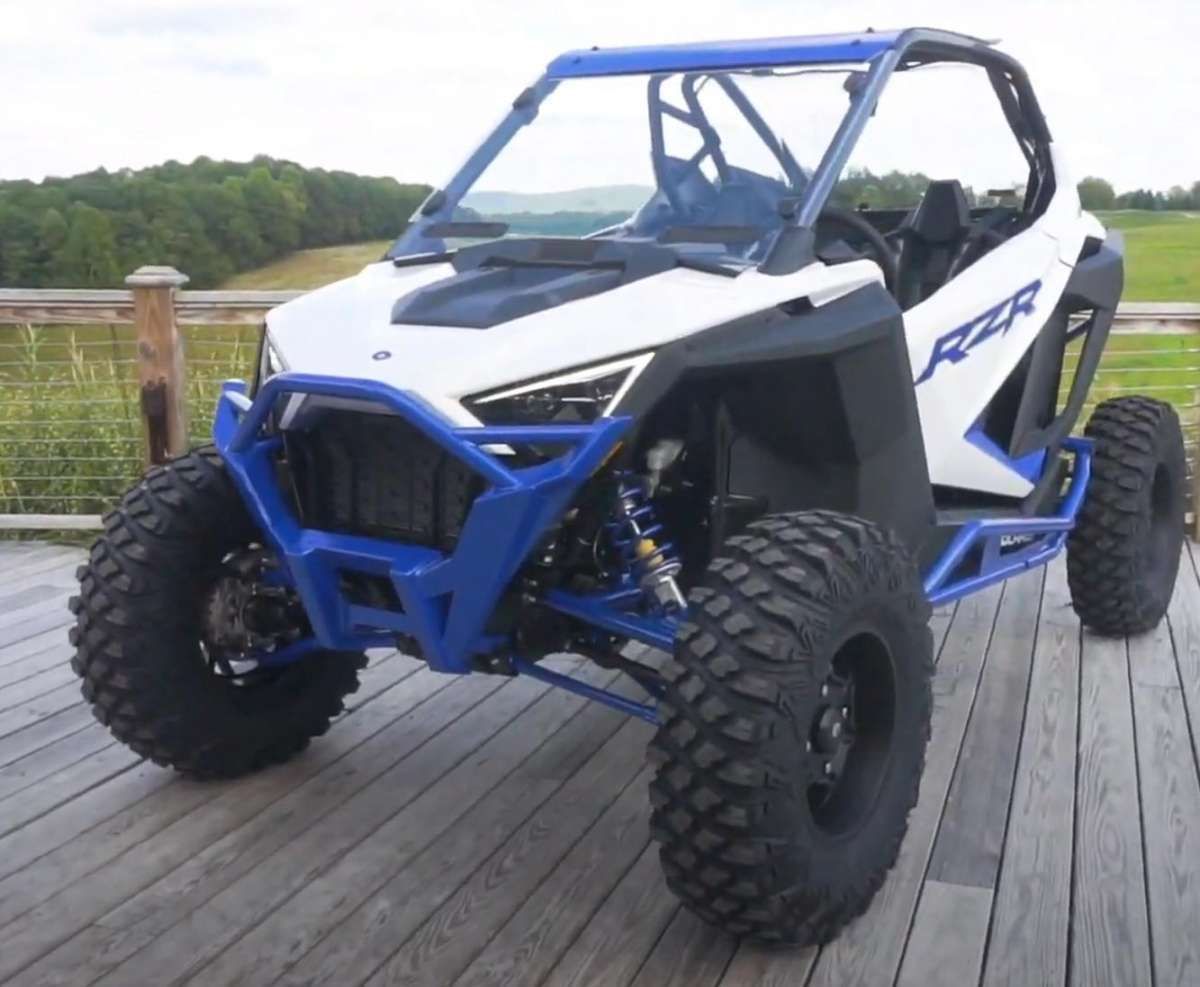 Dynamix Polaris RZR kolor czerwony dach aluminiowy czerwony zderzak przód metalowy osłony progów