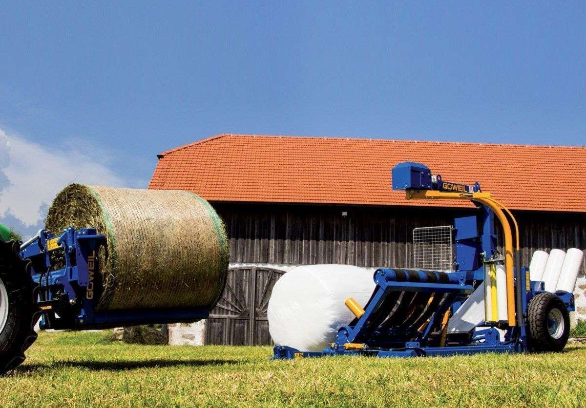 Owijarka do bel okrągłych Göweil serii G30 produkt na kobenek.pl Owijarka do balotów Göweil G30 załadunek beli
