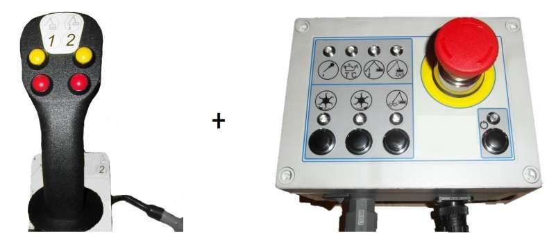 JOYSTICK ELEKTRYCZNY (E) do ramienia KWT JOYSTICK ELEKTRYCZNY STERUJĄCY DO KOSIARKI KWT