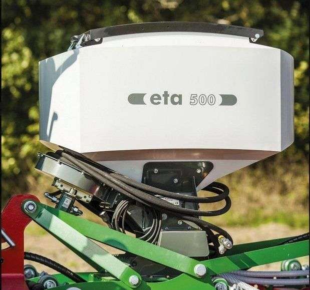 Siewnik do poplonów z elektrycznym dozownikiem Unia ETA 500 Siewnik do poplonów z dozownikiem napędzanym elektrycznie Unia ETA 500