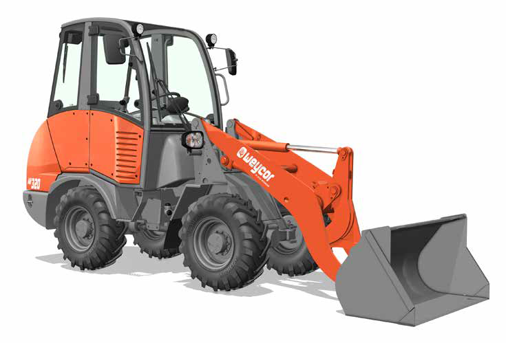Atlas Weycor 320 Korbanek z łyżką pracuje Atlas Weycor 320 Korbanek z łyżką