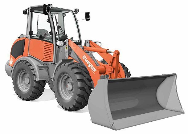 Atlas Weycor 400 Korbanek z łyżką pracuje Atlas Weycor 400 Korbanek z łyżką