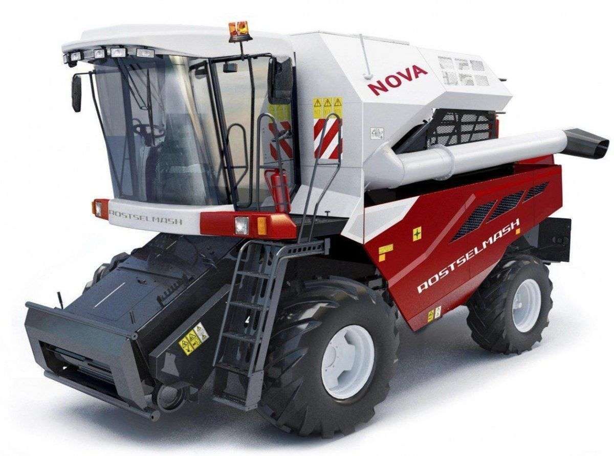 Rostselmash Nova 330 kombajn zbożowy zdjęcie studyjne Kombajn zbożowy Rostselmash Nova 330 zdjęcie studyjne