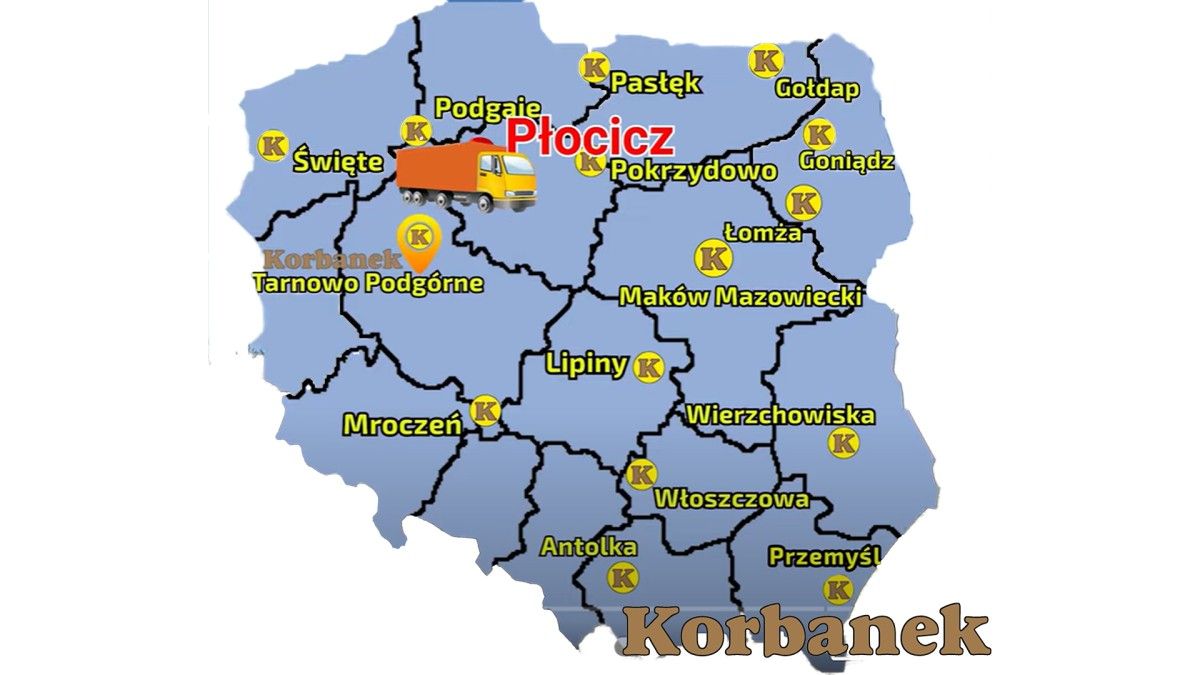 Mapa pokazująca gdzie dokładnie znajduje się gospodartwo Klienta